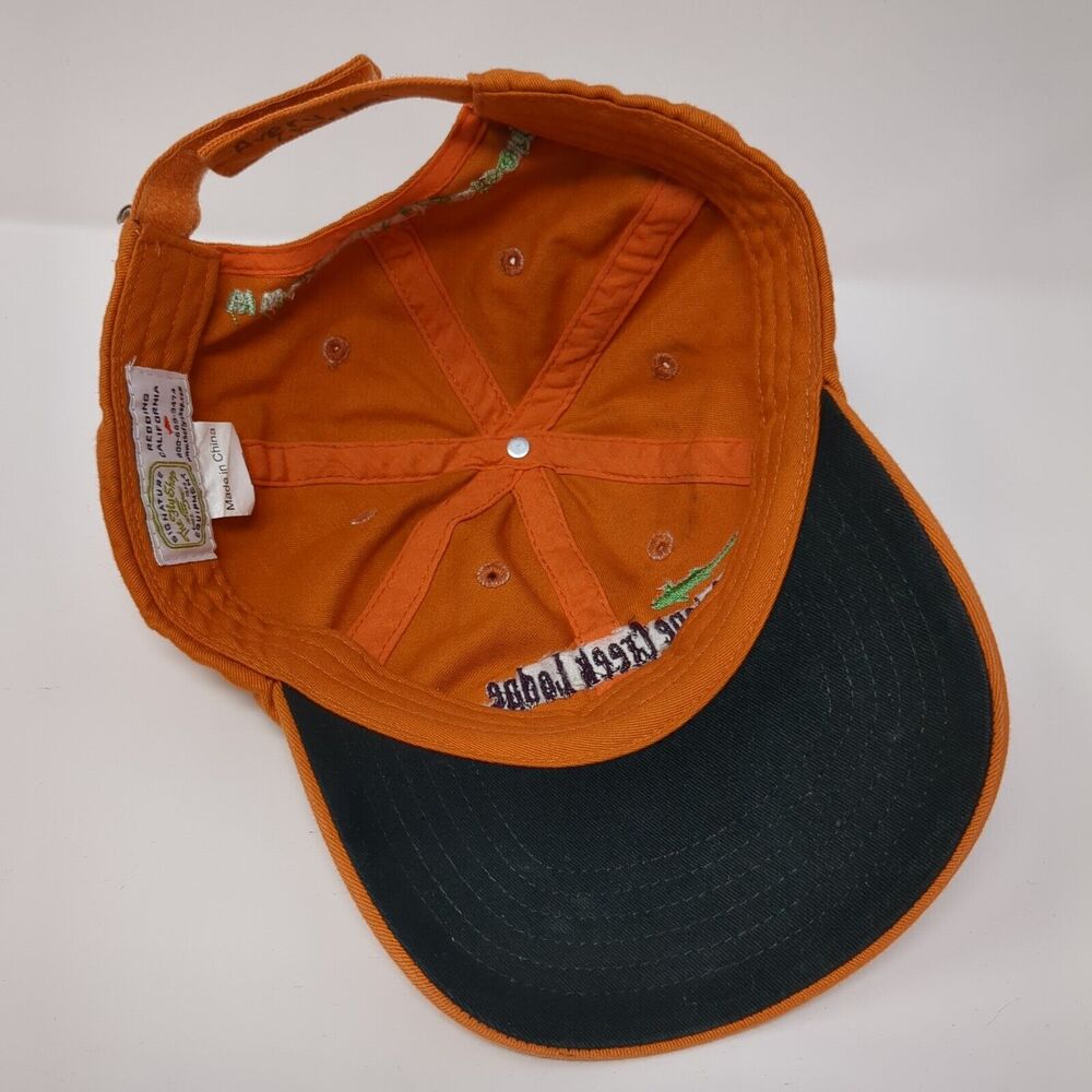 Antelope Creek Lodge Strapback Hat Orange Os Adjustable Embroidered The Fly Shop View 6